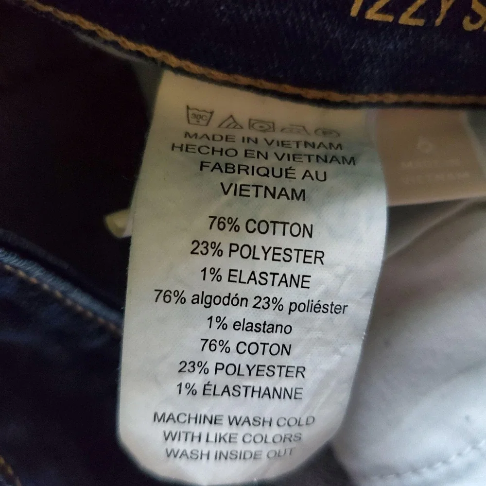 Michael Kors Jeans Womens 6 Blue Izzy Skinny Dark Wash Stretch Denim Logo